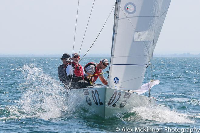 Graeme Taylor, James Mayo and Steve Jarvin scored 1-8 today to be in third overall on Magpie – Victorian Etchells Championships ©  Alex McKinnon Photography http://www.alexmckinnonphotography.com